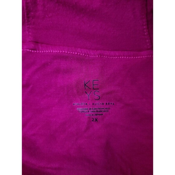 Athleta + Alicia Keys Hoodie Women's Size 2X Athleisure Gym Seasoft Fuschia Pink - Picture 6 of 8